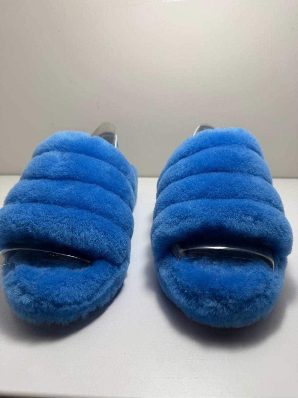 NEVER WORN!!! Blue Fluff Yeah UGG Slides - Picture 2 of 7